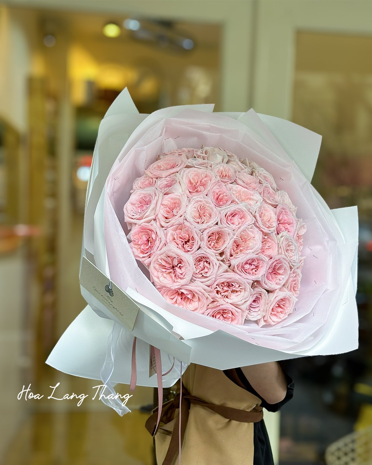 Bó hoa hồng pastel đẹp, kiểu cắm sang trọng, dịp đặc biệt
