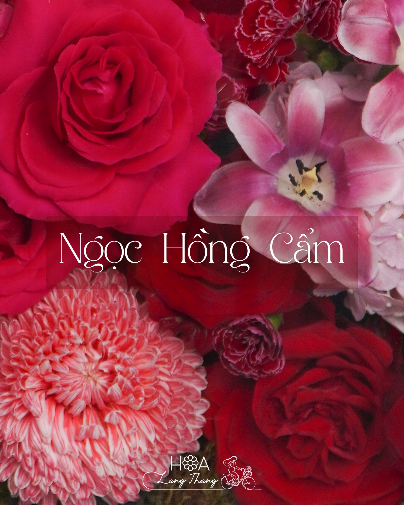 Bình hoa tươi với hồng, tulip và cúc, màu sắc nổi bật dành cho ngày lễ