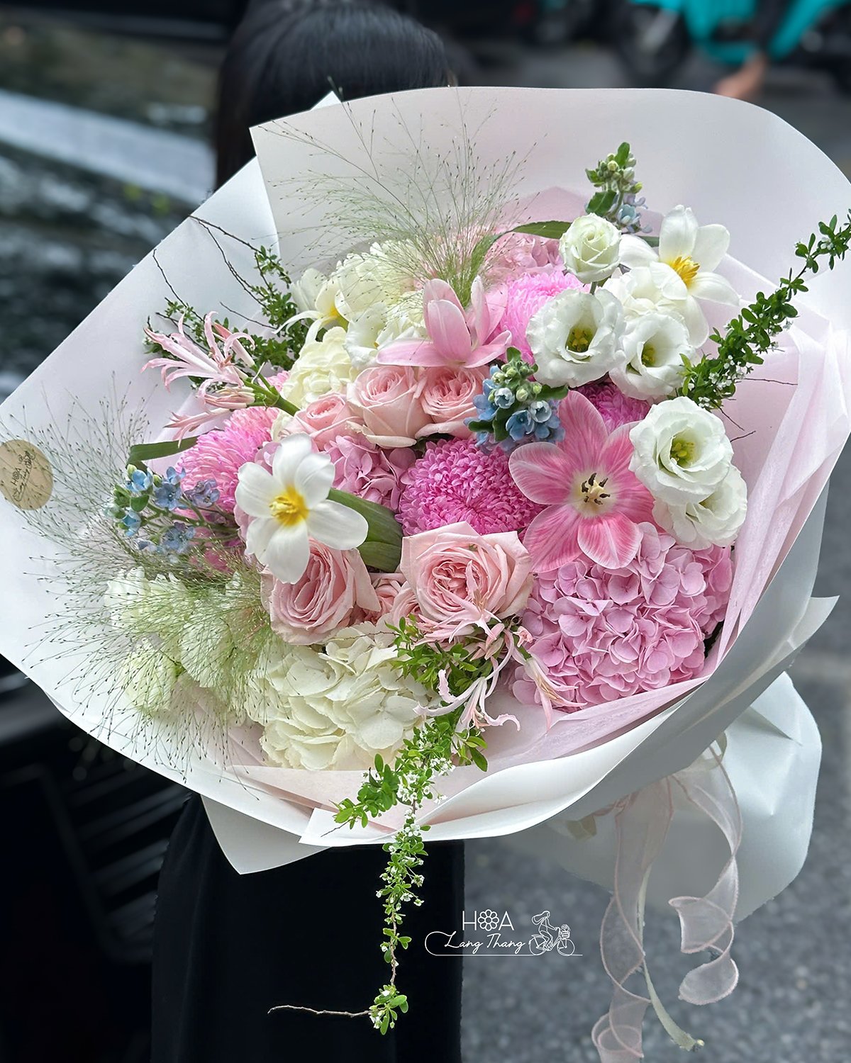 Bouquet hoa đáng yêu với hồng, <a href=