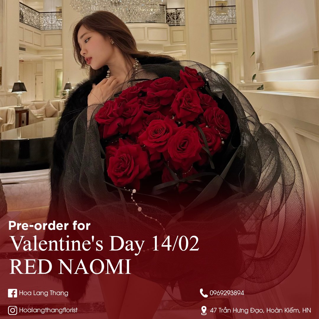 Bó hoa hồng đỏ sang trọng cho ngày Valentine 14/02