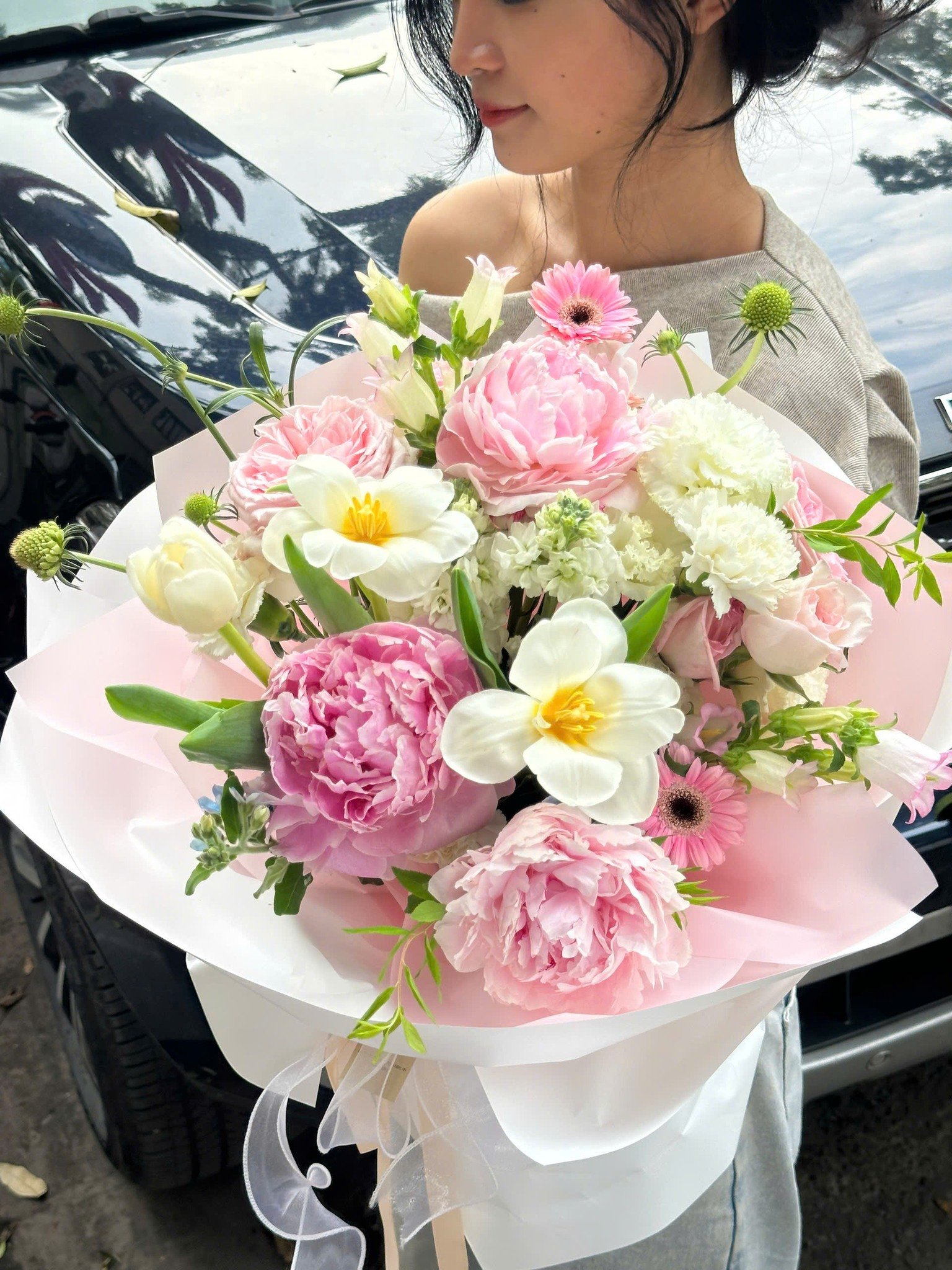 Bó hoa đẹp với hoa peony, <a href=