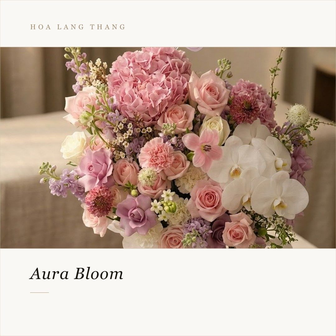 Bó hoa Aura Bloom với hoa hồng, <a href=
