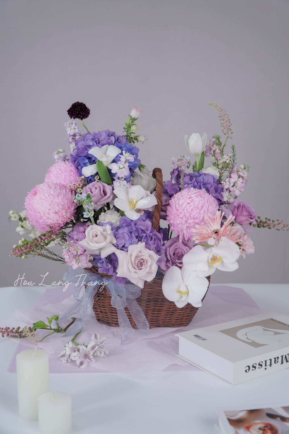 Vivante Basket - hoa hong piano spray nhat | Hoa Lang Thang